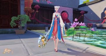 奇妙狂欢Party：国风X红白蓝，《天下》手游这经典配色i了！