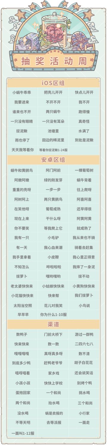 本期活动|0121活动预告，抽奖嘉年华上线！抽奖自选礼包来啦~