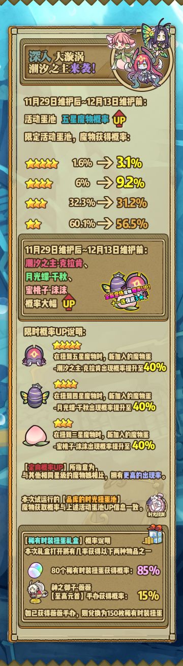 第五章水下版本活动蛋池魔物获取概率公布