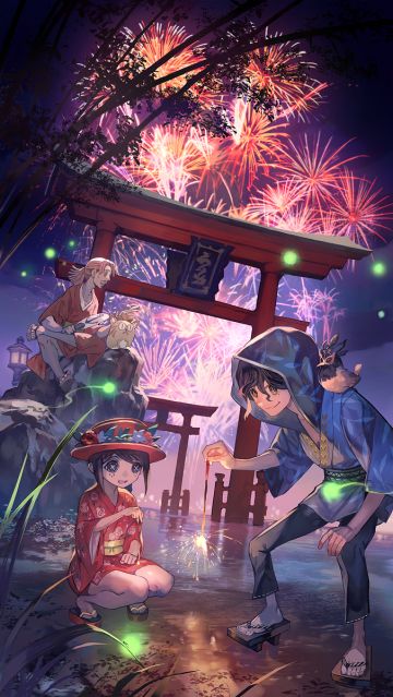 #角虫的腿部挂件#花火大会~（源：P站@lack ）