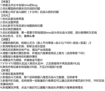 《三国志奇侠传》维护公告