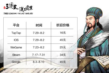 【打折福利活动】炎炎夏日，还是待在家里玩《汉末霸业》好啊！