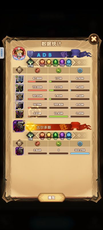 收集失落之城两队阵容了