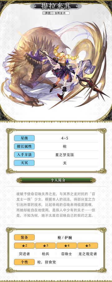 【人物攻略】提拉米苏