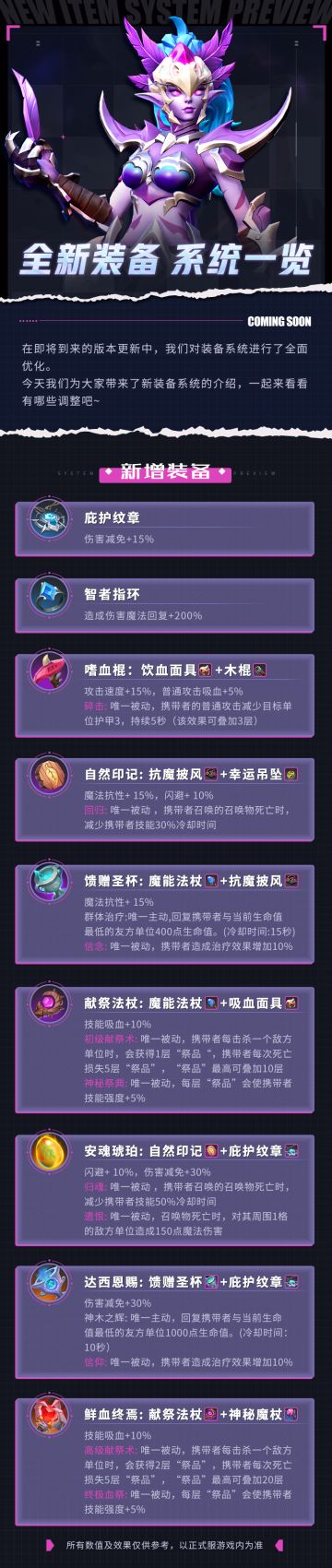 新版本爆料丨全新装备系统详览