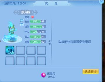 《神武4》手游宠物养成