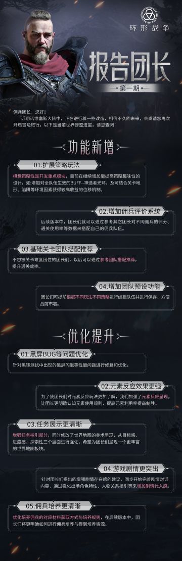 报告团长 | 《环形战争》近期开发进度汇报！