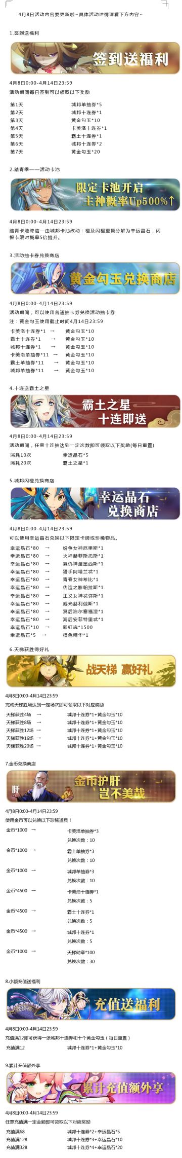 踏青卡池上线！那个功能也快了！