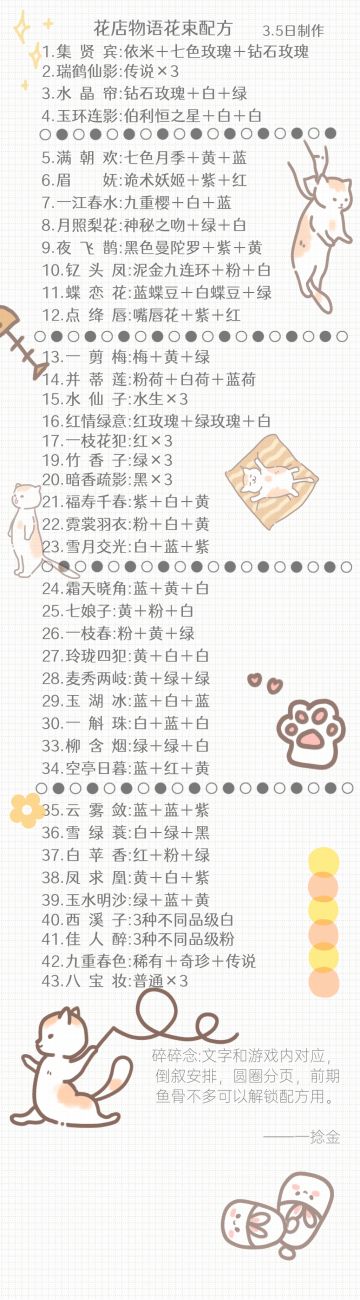 本版本花束配方