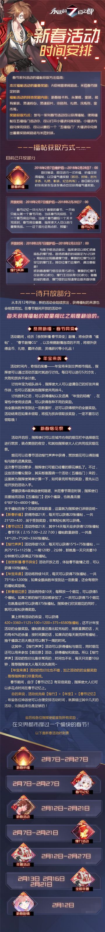《永远的7日之都》春节活动攻略