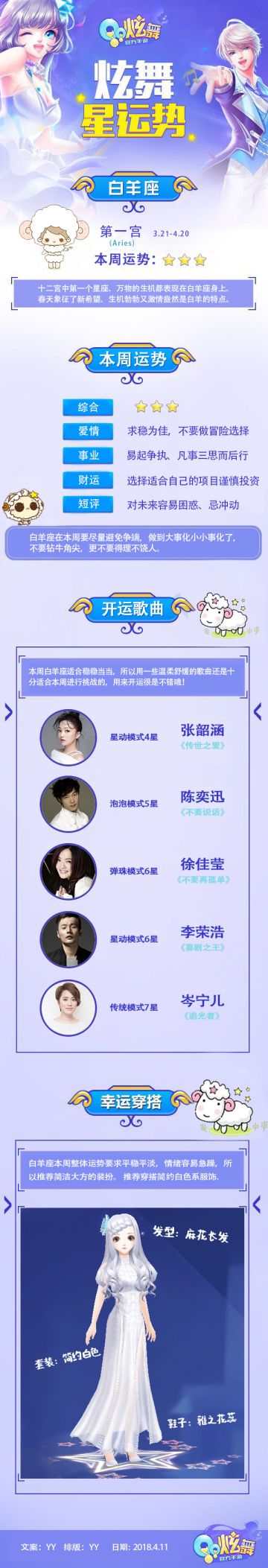 【炫舞星运势】沉着稳健的白羊