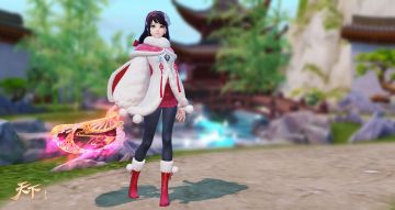 映雪衔霜，清绝绕风台，《天下》手游喊你来收集2020第一片返场雪花！