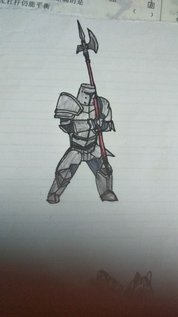 上色版的屑作4号(水彩笔画不出那种亮白色，只能暗一点了)