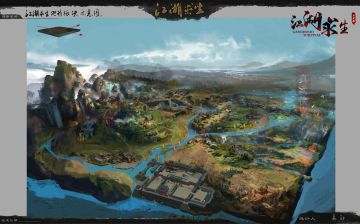 《江湖求生》地图原画赏|我们将在这如画的地图中仗剑江湖