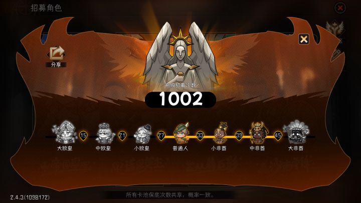 这算真正的非了吧
今天无意看了下统计，大非酋以下全有，大非酋的3000没拿到😂截图