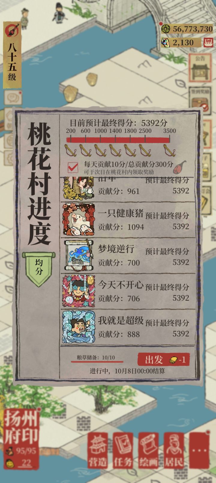 本来是5200,我说截个屏吧,今天早上起来的时候已经是5251了,结果现在全是5392,感觉好有意思截图
