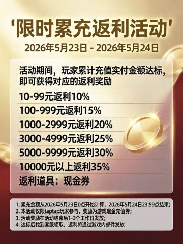 【周末限时活动】《传奇岁月》周末限时累充活动