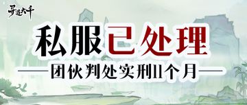 实刑11个月！关于《寻道大千》私服刑事案件进展的公告