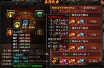 【天羽传奇】特殊套装BUFF介绍：五行之力