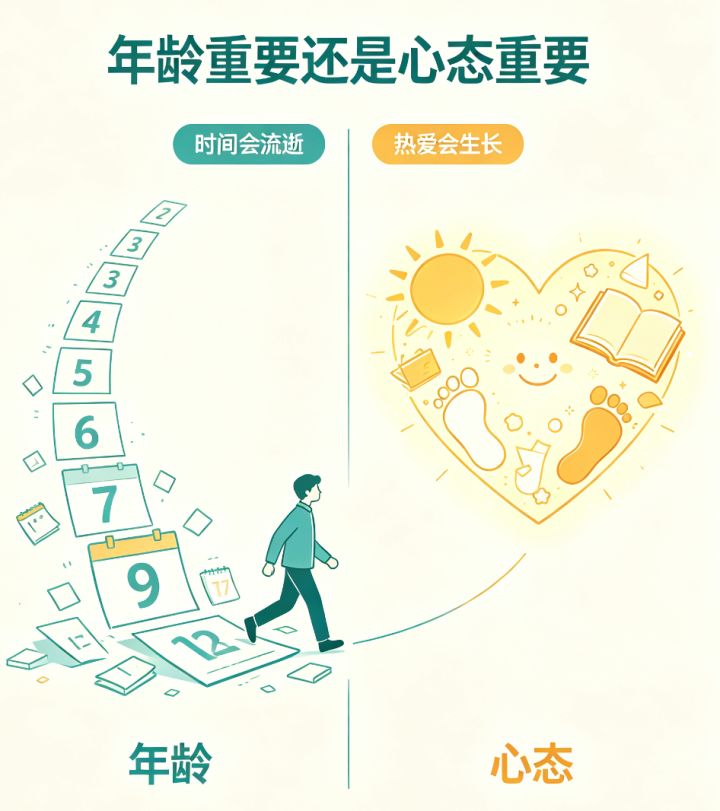 年龄重要还是心态重要?或许每个人的答案都不一样~截图