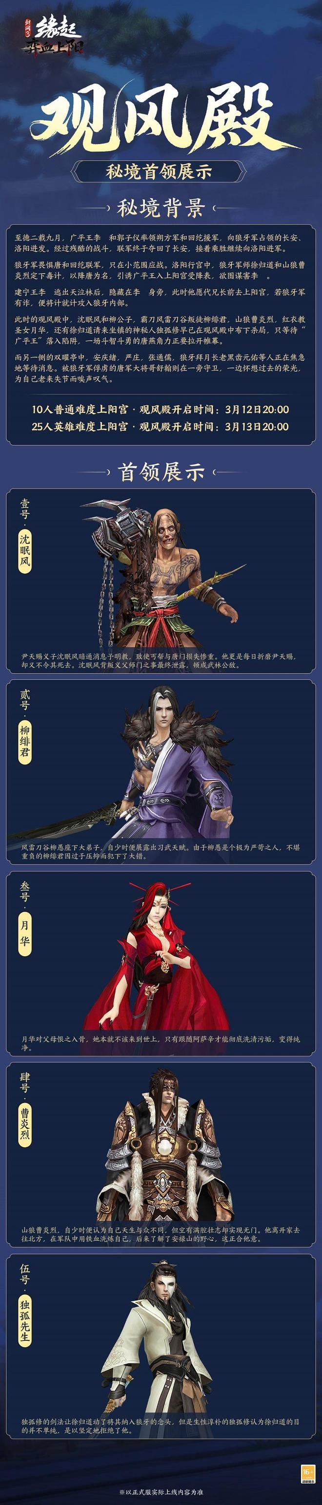 洛水横戈 朔风弈血 剑网3缘起 新资料片 弈血上阳 今日启程截图