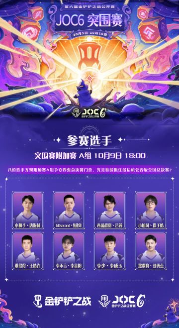 突围赛附加赛选手名单全部出炉，谁能晋级JOC6全国总决赛？