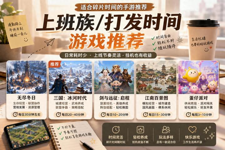 上班族适合玩什么手游?打发时间,也别让游戏变成负担截图