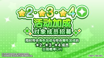 招募预告·「★2・★3・★4活动加成对象成员招募」