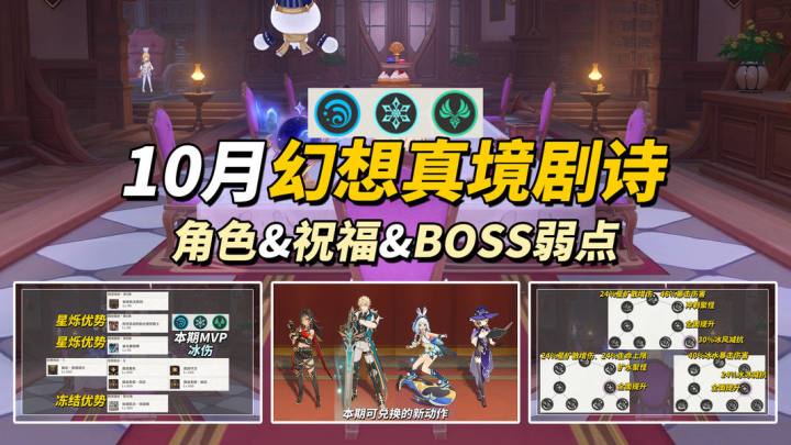 【V7.1】10月幻想真境剧诗·水冰风|角色建议,BOSS弱点解析截图