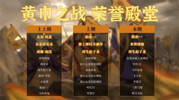 荣誉殿堂 | 再创新高！黄巾之战排行榜！