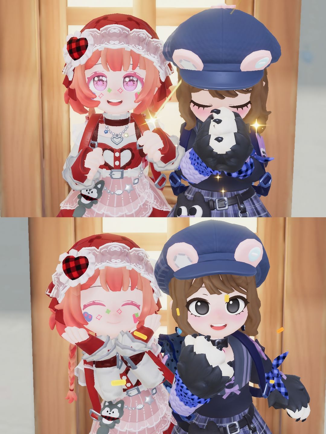 小红帽&小蓝帽❤️🖤 2