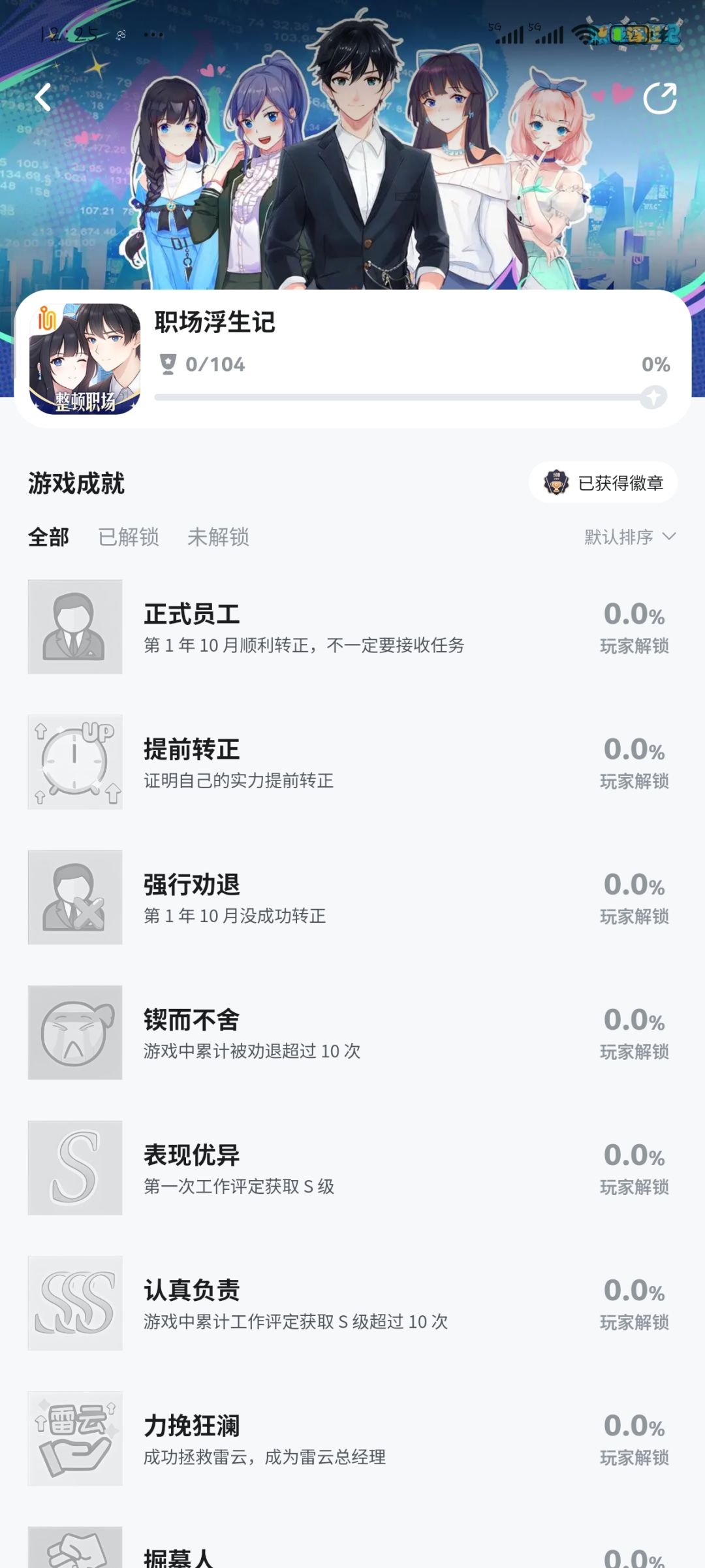 《职场浮生记》104成就 2