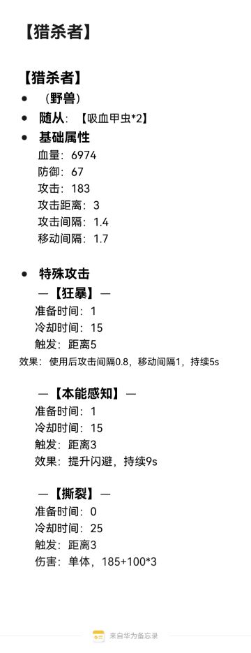 【资料：猎杀者】