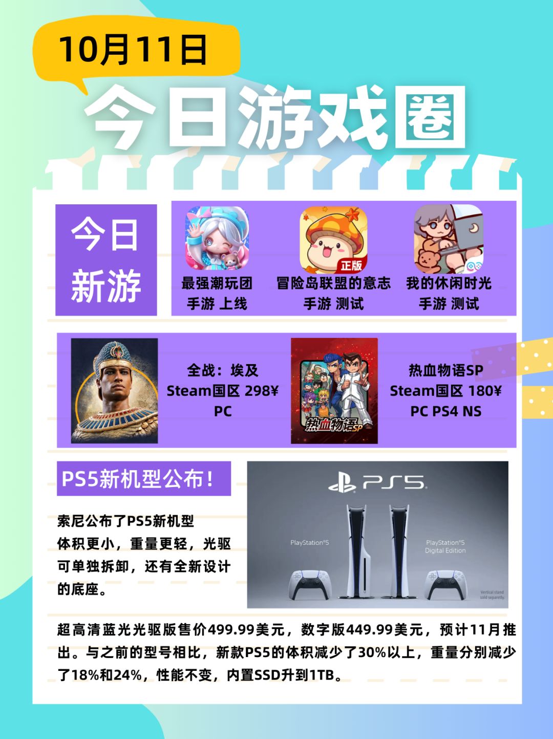 Tap日报:PS5新机型公布 1