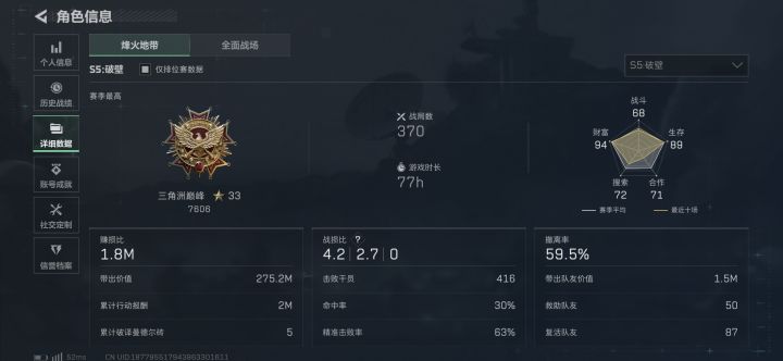 PC端机密大坝找固排,本人2.7KD截图