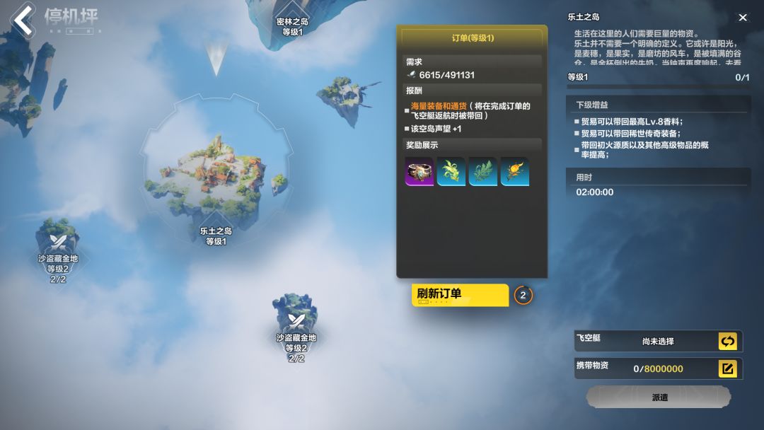 沙岛贸易数值 1