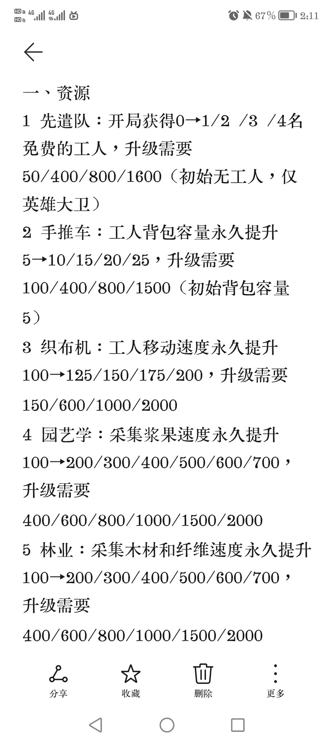 迷雾城堡升级数据统计 2