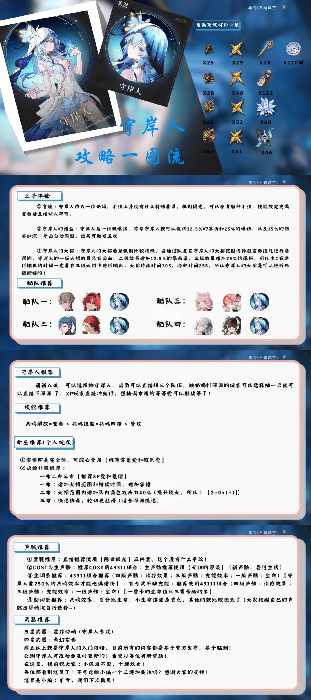 【角色攻略】——《守岸人一图流攻略！》截图