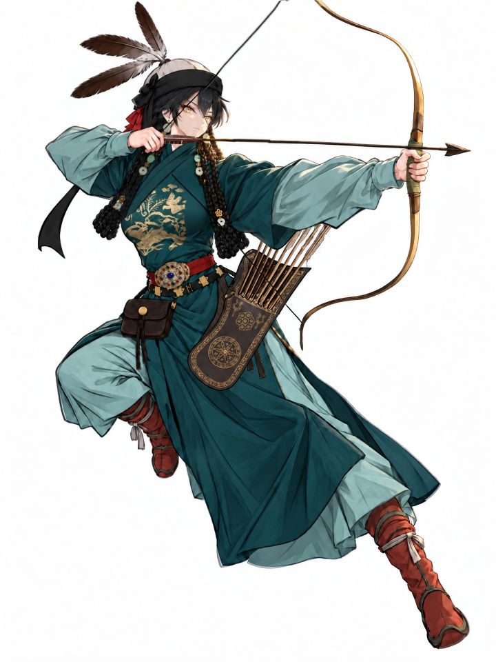 乌发青衣异族女,凝神搭箭弓满月。(继续高强度水文)截图