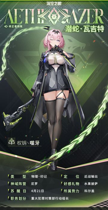 修正者档案丨潜蛇·瓦吉特资料公开！