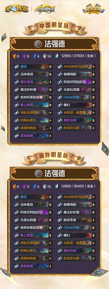《炉石传说》中外对抗赛选手卡组已正式提交