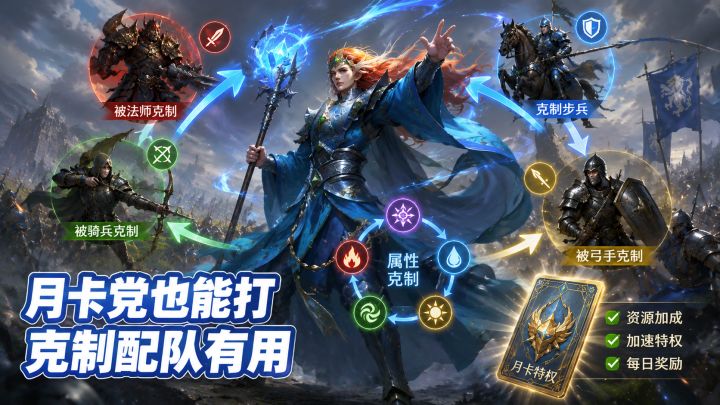 月卡党也能打？战争之轮靠克制和配队，不是纯拼数值截图