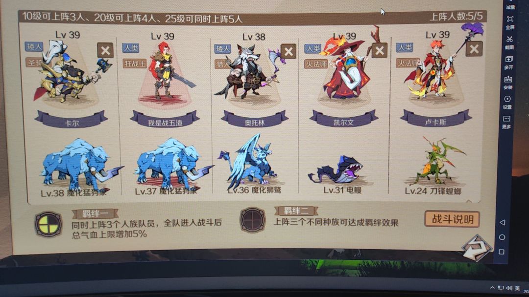 最佳实用平民阵容啊！截图