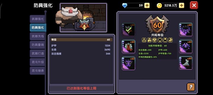 纪念贴🤔防具终于60截图