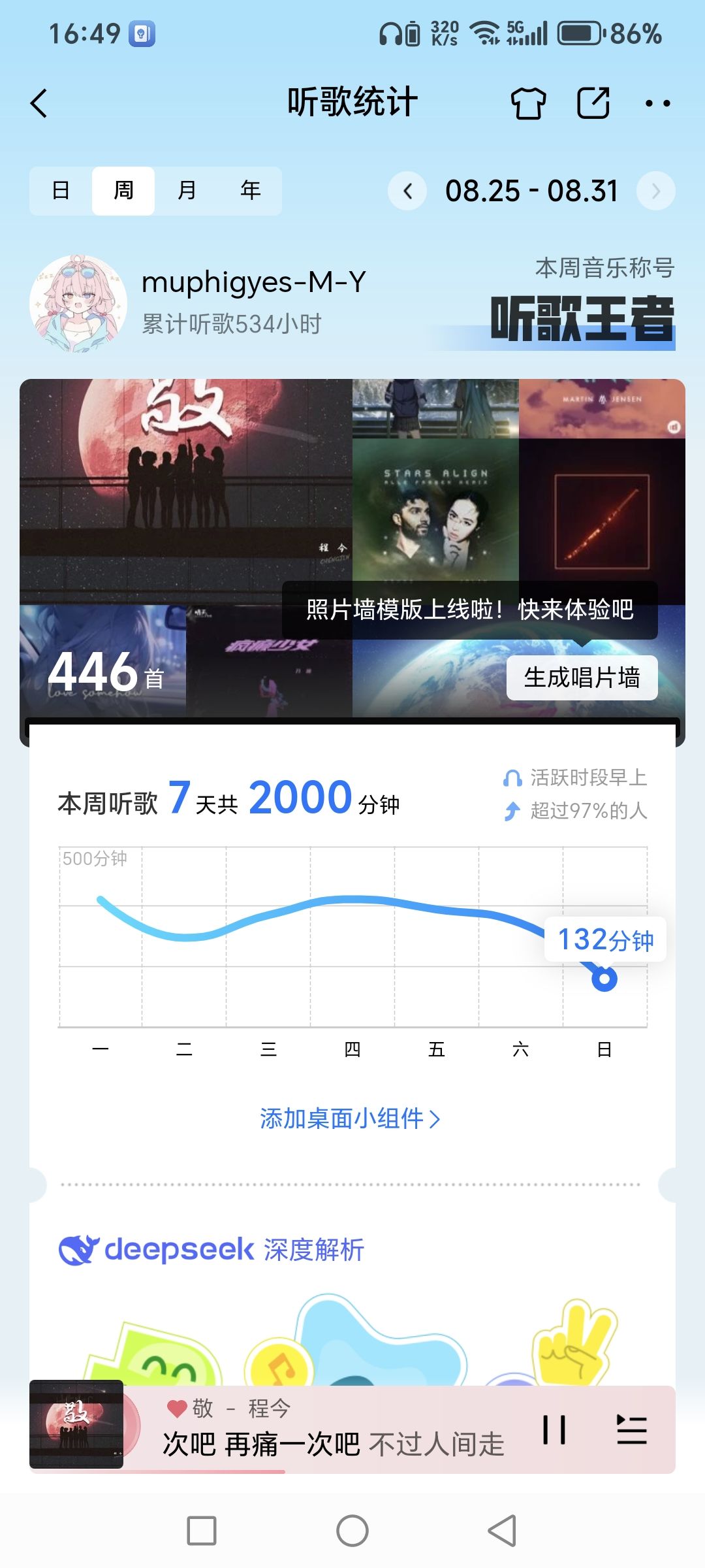 恐怖的听歌时长😨😨😨 1