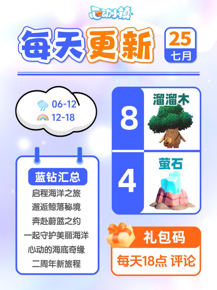 7月25日小镇日报溜溜木萤石兑换码 每日更新截图