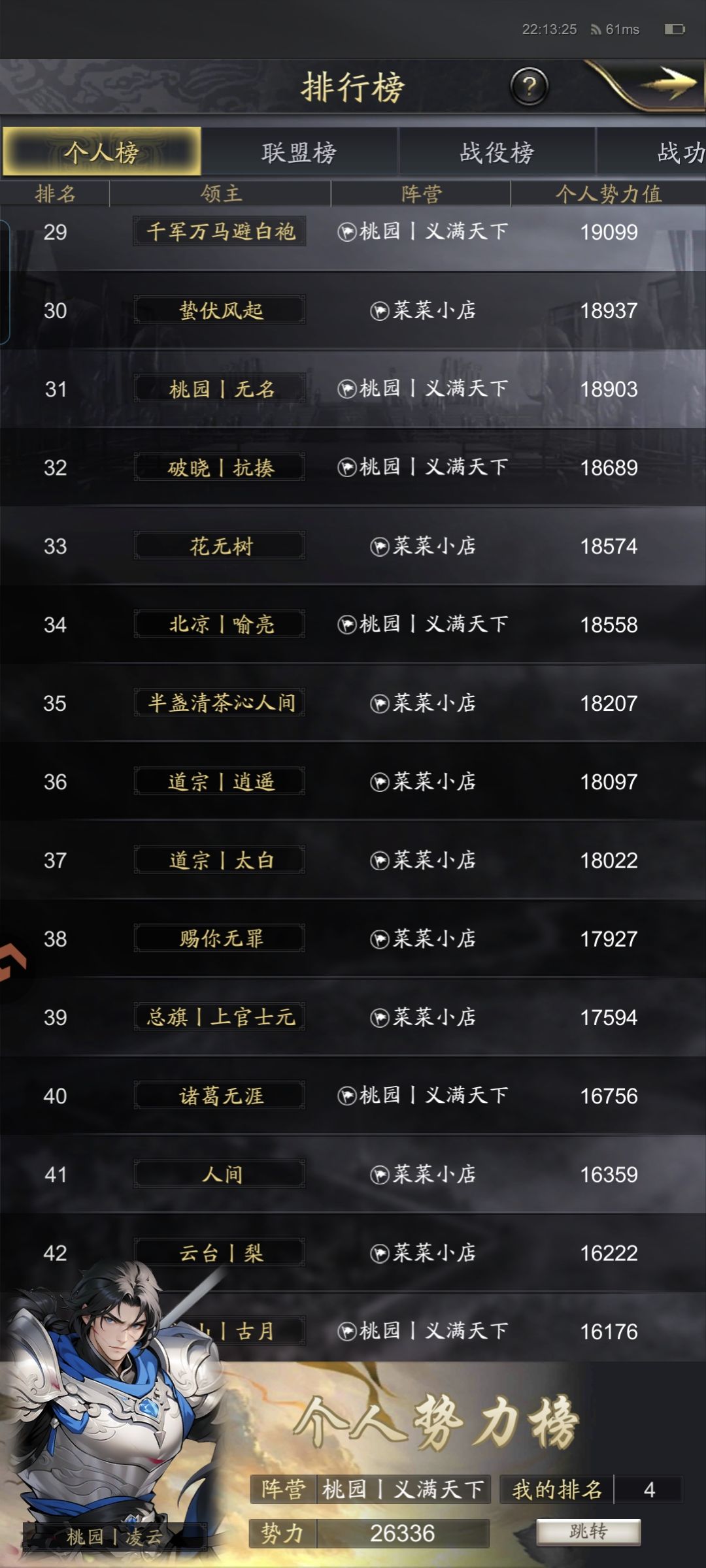 神将三国七擒孟获41区势力排名 3