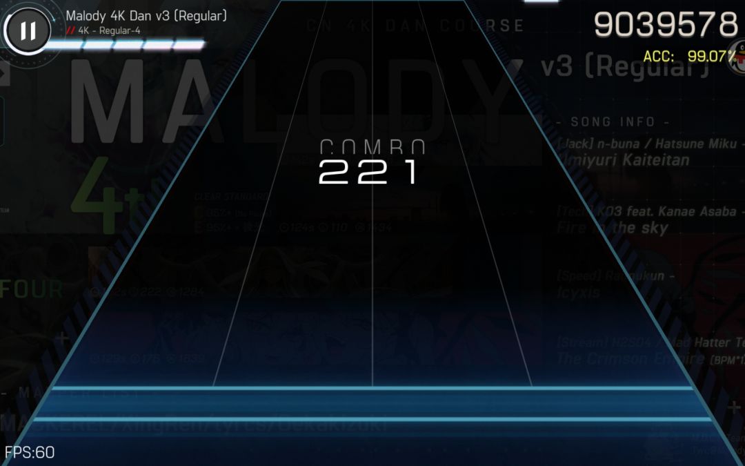 Malody 4k - 4dan acc99+! 4