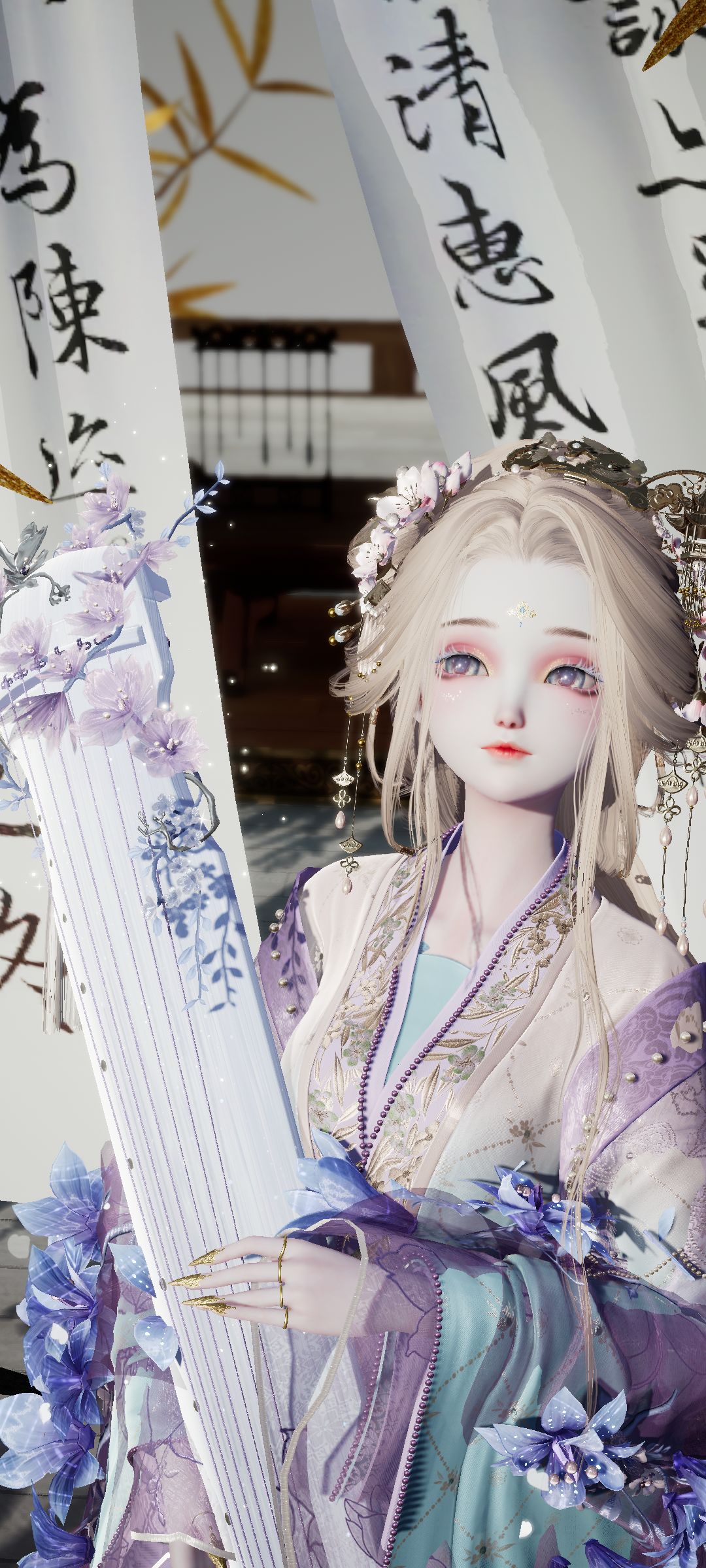 月缠轻罗，花谢重山。 3