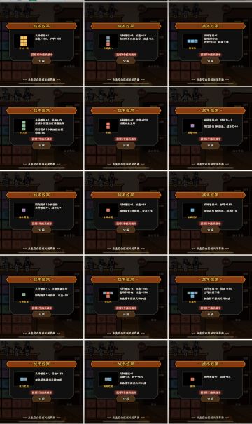 春秋游历所有战术图鉴